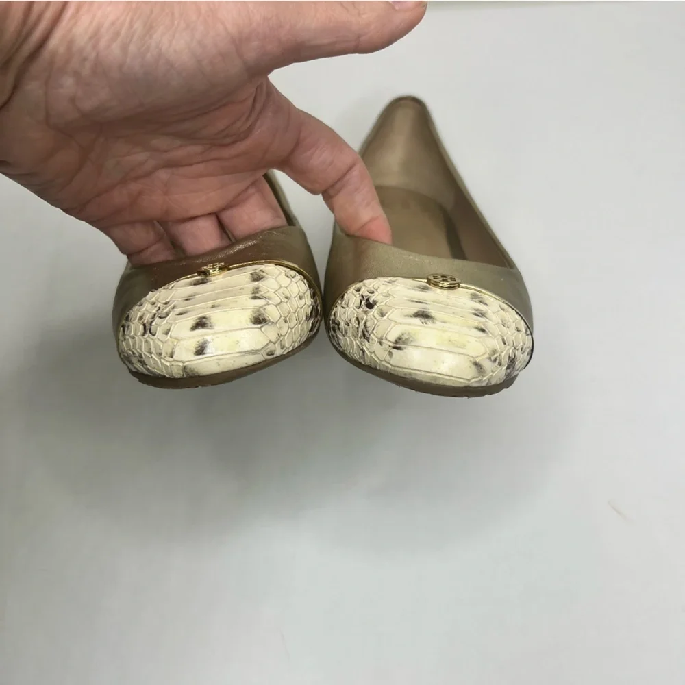 Tory Burch Gold‎ Toe Cap Flats